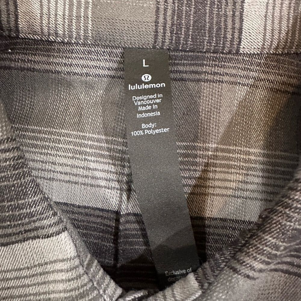 BRAND NEW WITH TAG! Men's Lululemon Mason's Peak Flannel Large Size - Picture 3 of 5